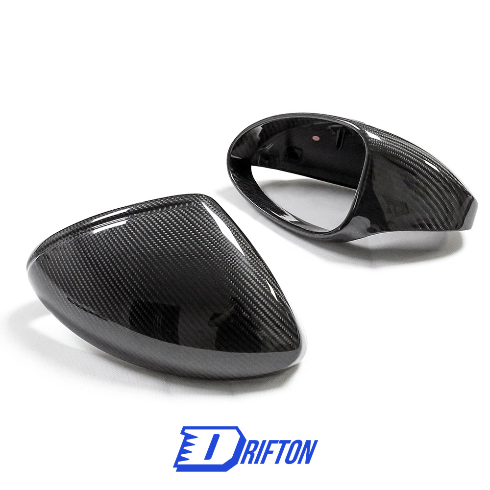 Dry Carbon Fiber Mirror Cap (replacement) RHD For Porsche 718 Cayman Boxster 2016-2020