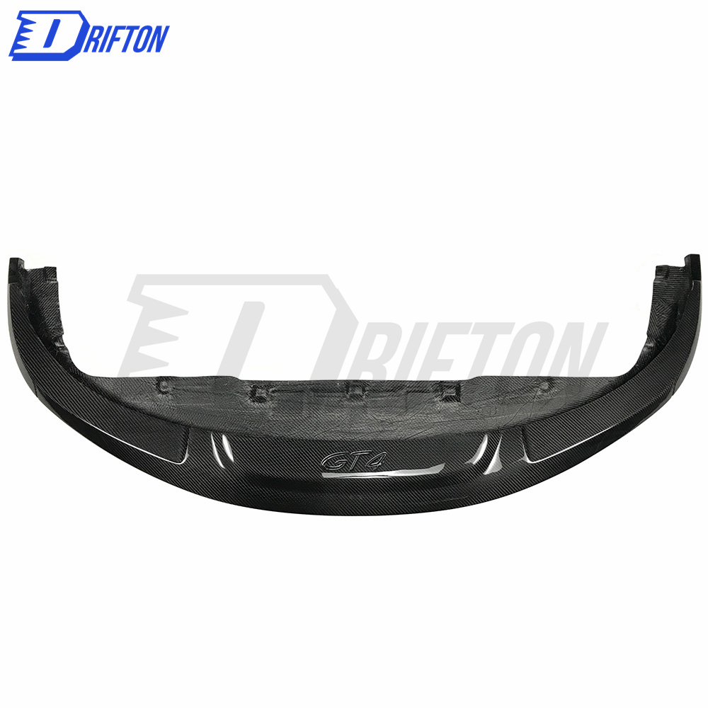 GT4 Style Half Dry Carbon Fiber Front Bumper For Porsche 718 Cayman Boxster 2016-2019