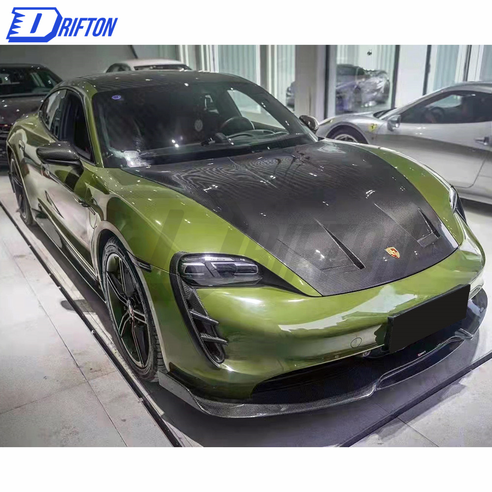 CMST Style Carbon Fiber Front Lip For Porsche Taycan 4S 2019-2020