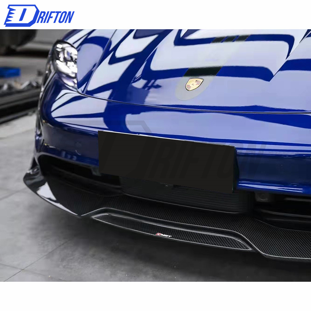 CMST Style Carbon Fiber Front Lip For Porsche Taycan 4S 2019-2020