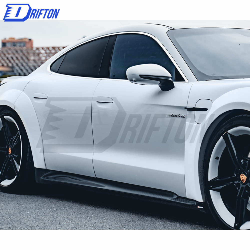 CMST Style Carbon Fiber Side Skirt For Porsche Taycan 4S Turbo 2019-2020