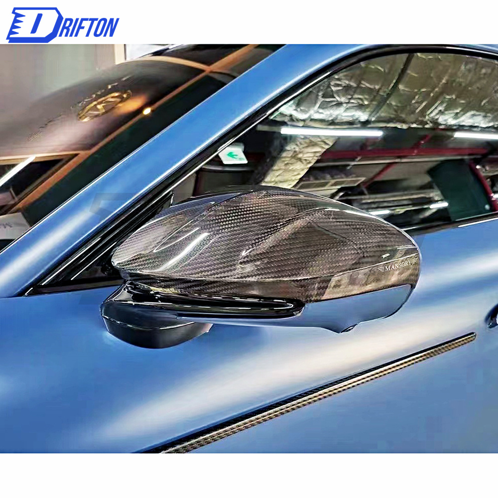 MSY Style Dry Carbon Fiber Mirror Cover (add on) For Porsche Taycan Turbo 2019-2020