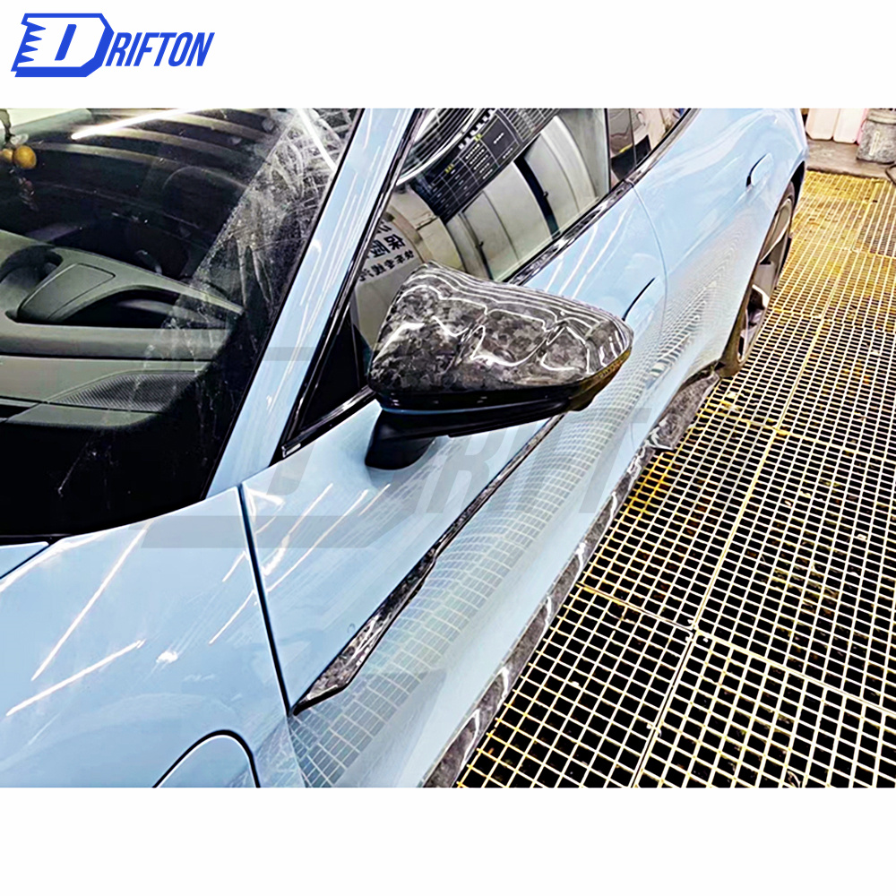 MSY Style Dry Carbon Fiber Mirror Cover (add on) For Porsche Taycan Turbo 2019-2020