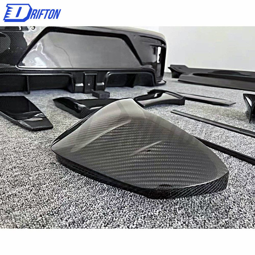 MSY Style Dry Carbon Fiber Mirror Cover (add on) For Porsche Taycan Turbo 2019-2020