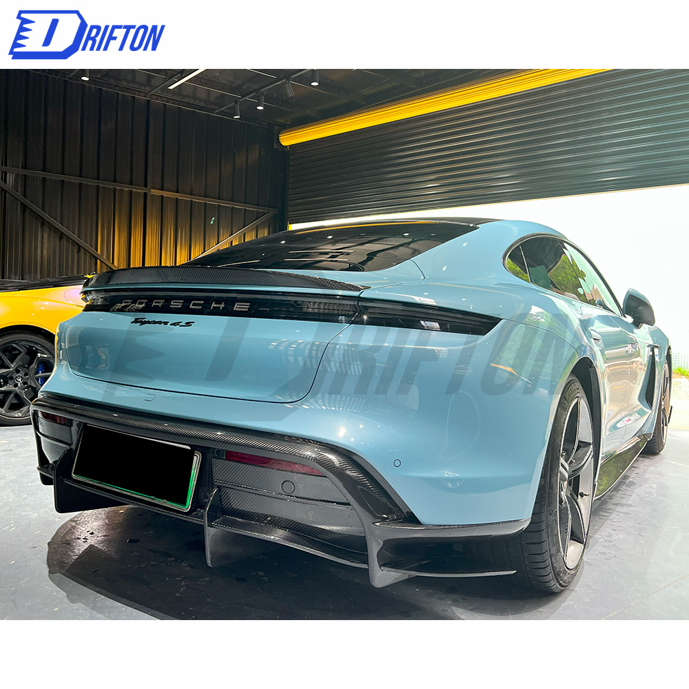 OD Style Dry Carbon Fiber Rear Diffuser For Porsche Taycan 2019-2020