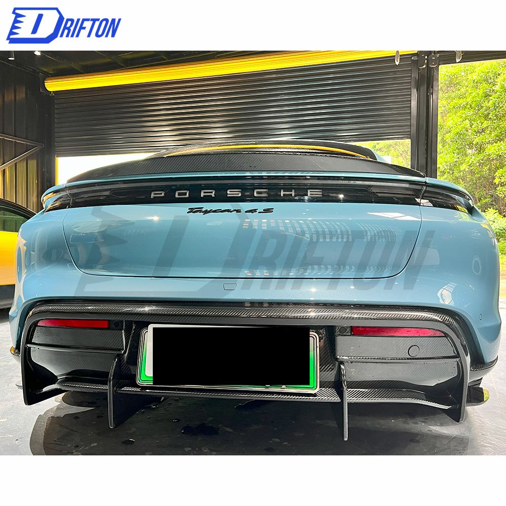 OD Style Dry Carbon Fiber Rear Diffuser For Porsche Taycan 2019-2020