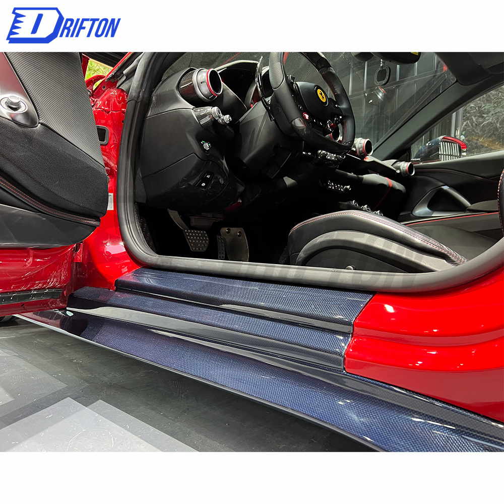 MS Type Dry Carbon Fiber Side Skirts For Ferrari 812 2017-2018