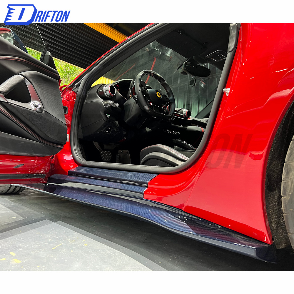 MS Type Dry Carbon Fiber Side Skirts For Ferrari 812 2017-2018