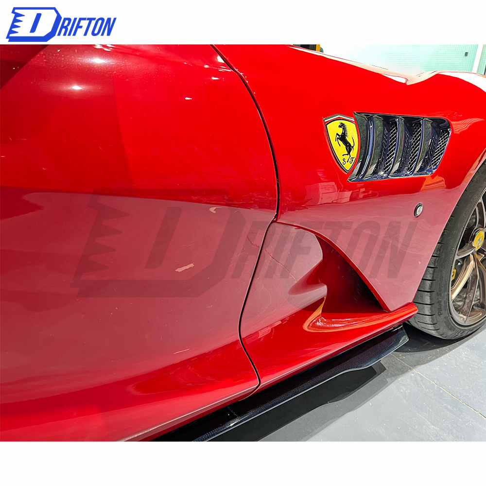 MS Type Dry Carbon Fiber Side Skirts For Ferrari 812 2017-2018