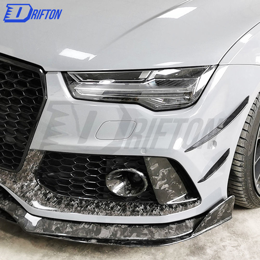 WS Style Dry Forged Carbon Fiber Front Lip For Audi RS7