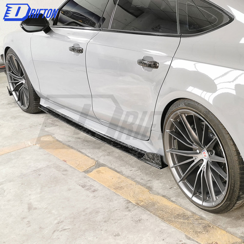 WS Style Dry Forged Carbon Fiber Front Lip For Audi RS7