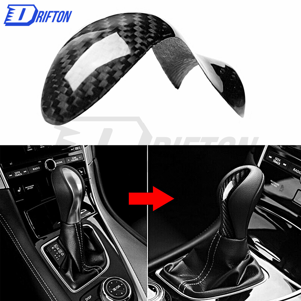 Carbon Fiber Gear Head Trim For INFINITI Q50 2014-2017