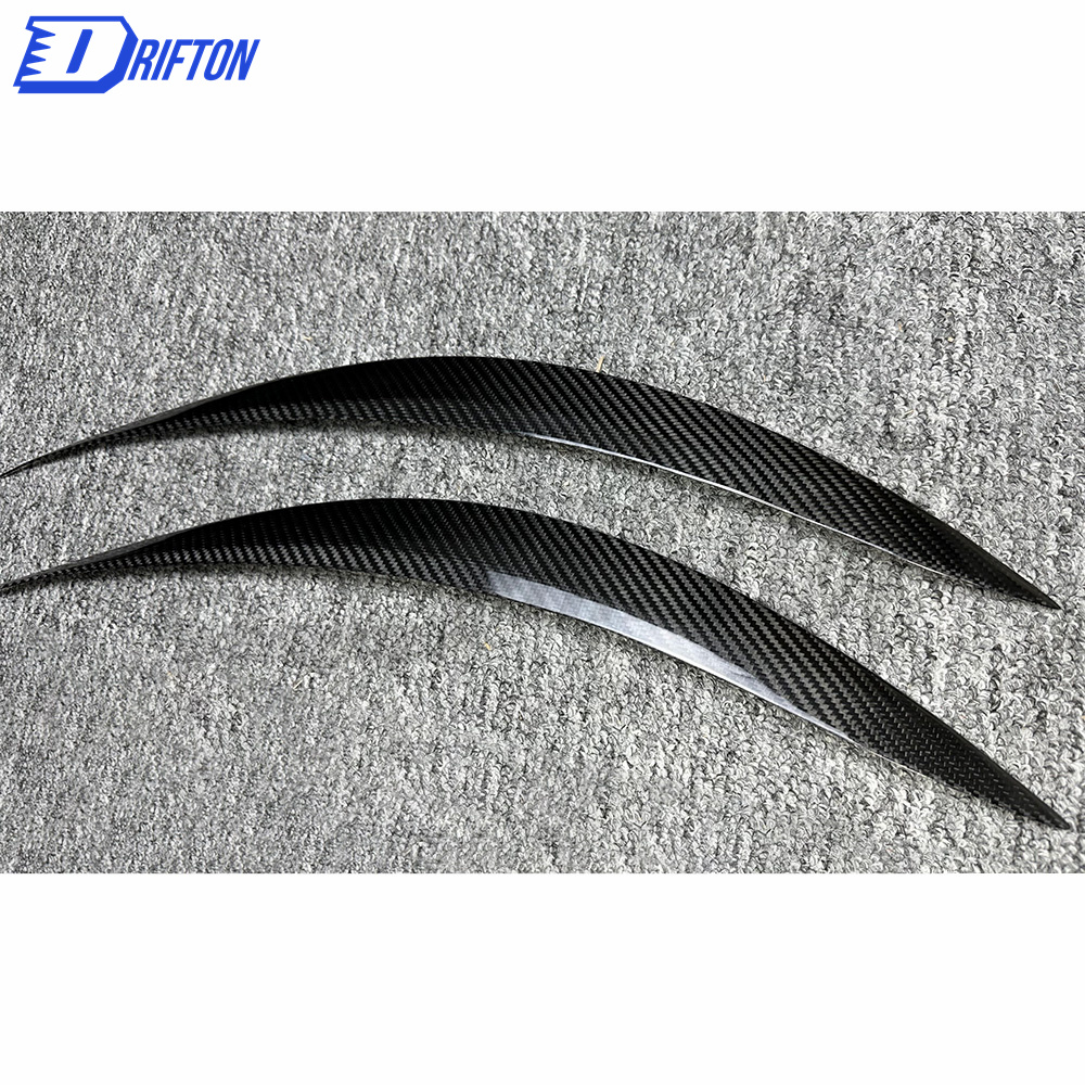 Dry Carbon Fiber Lamp Eyebrow Lid Cover For INFINITI Q50 2014-2021