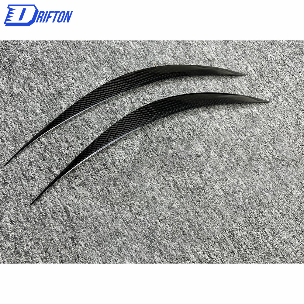 Dry Carbon Fiber Lamp Eyebrow Lid Cover For INFINITI Q50 2014-2021
