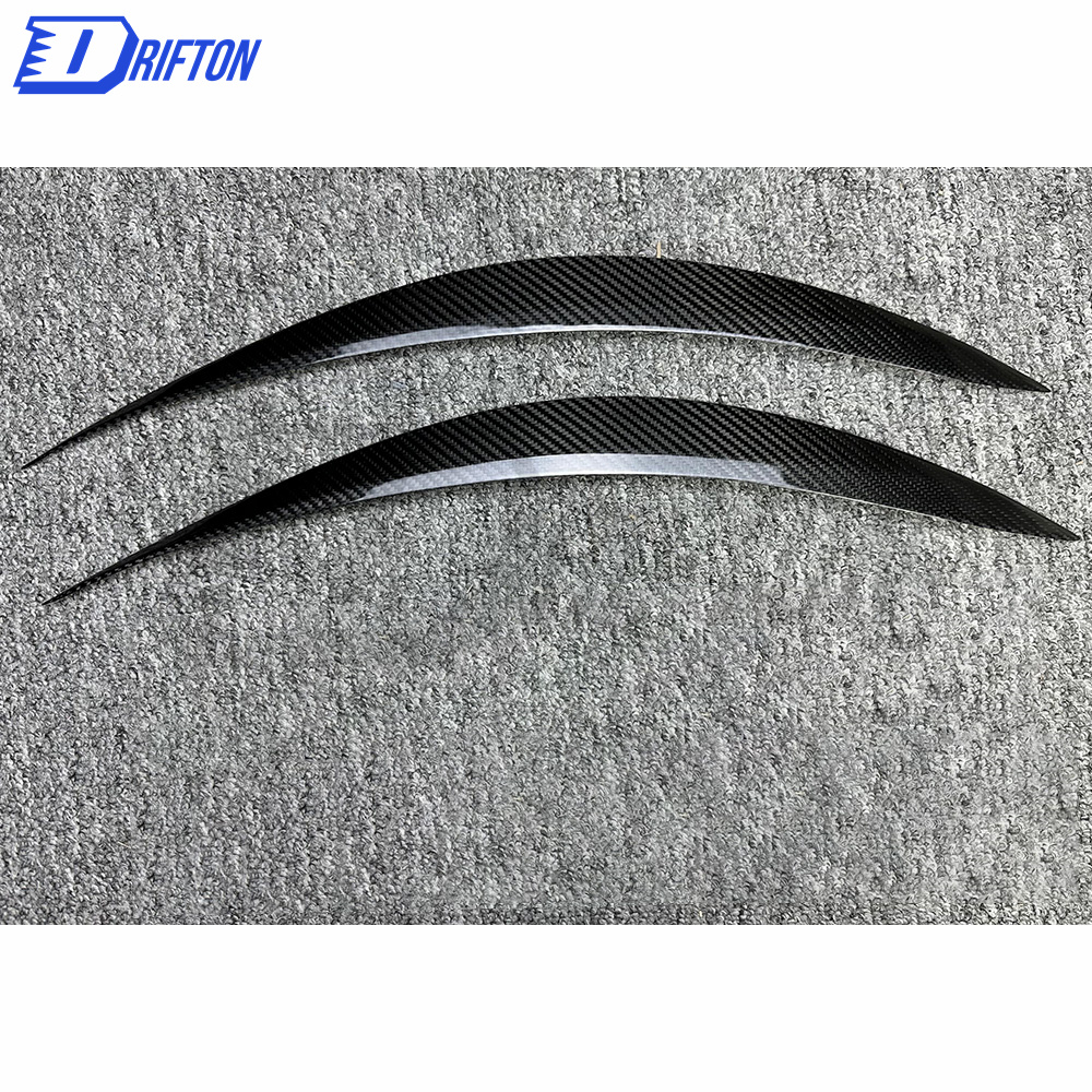 Dry Carbon Fiber Lamp Eyebrow Lid Cover For INFINITI Q50 2014-2021