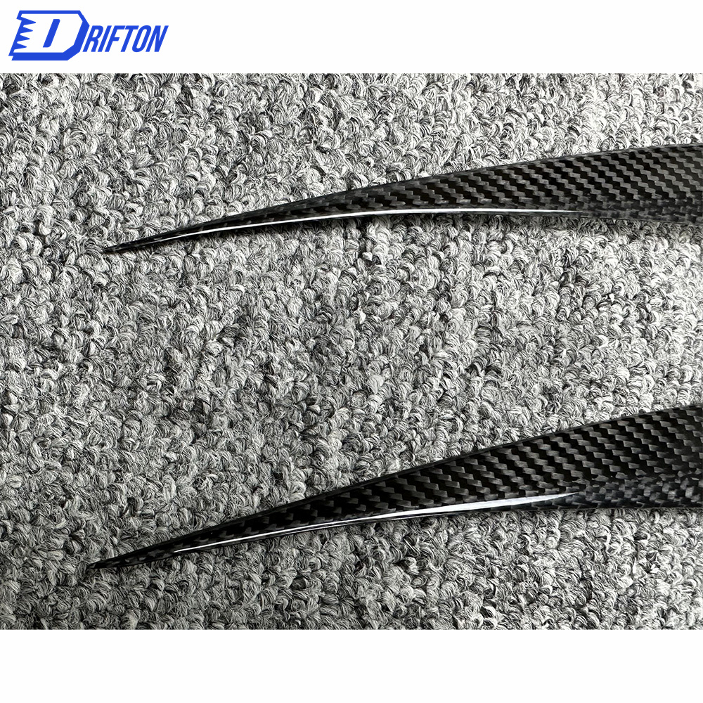 Dry Carbon Fiber Lamp Eyebrow Lid Cover For INFINITI Q50 2014-2021