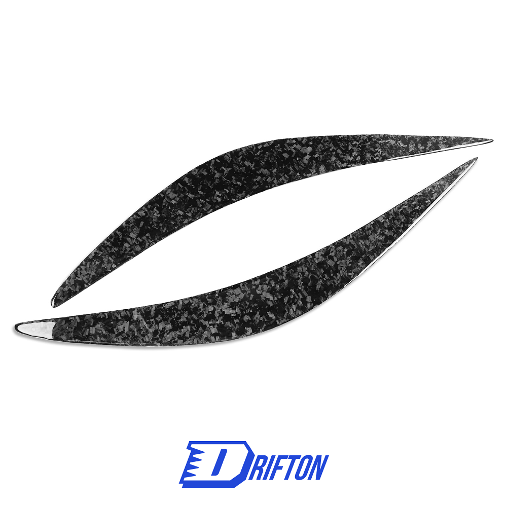 Forged Dry Carbon Fiber Lamp Eyebrow Lid Cover For INFINITI Q50 2014-2021