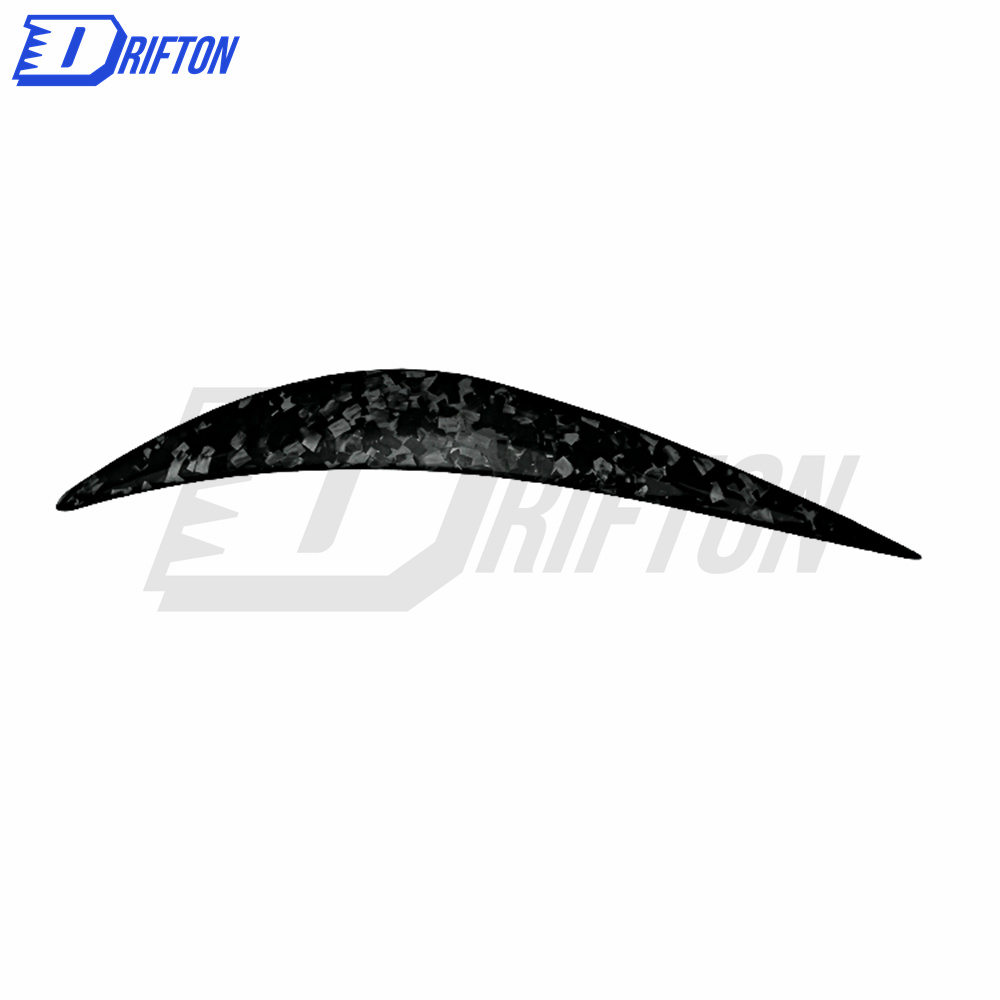 Forged Dry Carbon Fiber Lamp Eyebrow Lid Cover For INFINITI Q50 2014-2021
