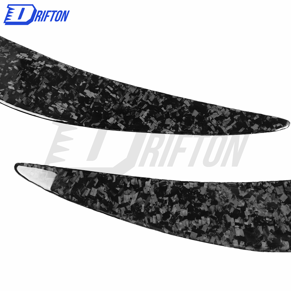 Forged Dry Carbon Fiber Lamp Eyebrow Lid Cover For INFINITI Q50 2014-2021