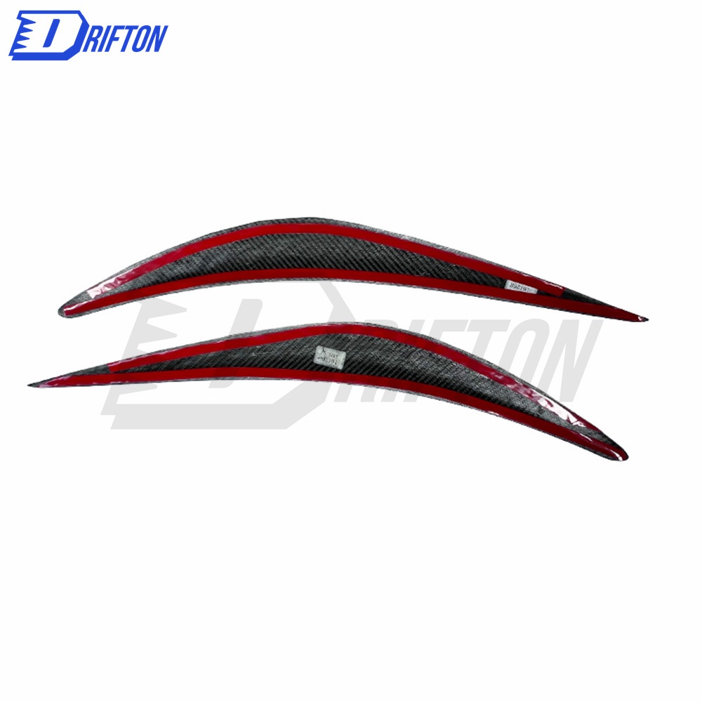 Forged Dry Carbon Fiber Lamp Eyebrow Lid Cover For INFINITI Q50 2014-2021