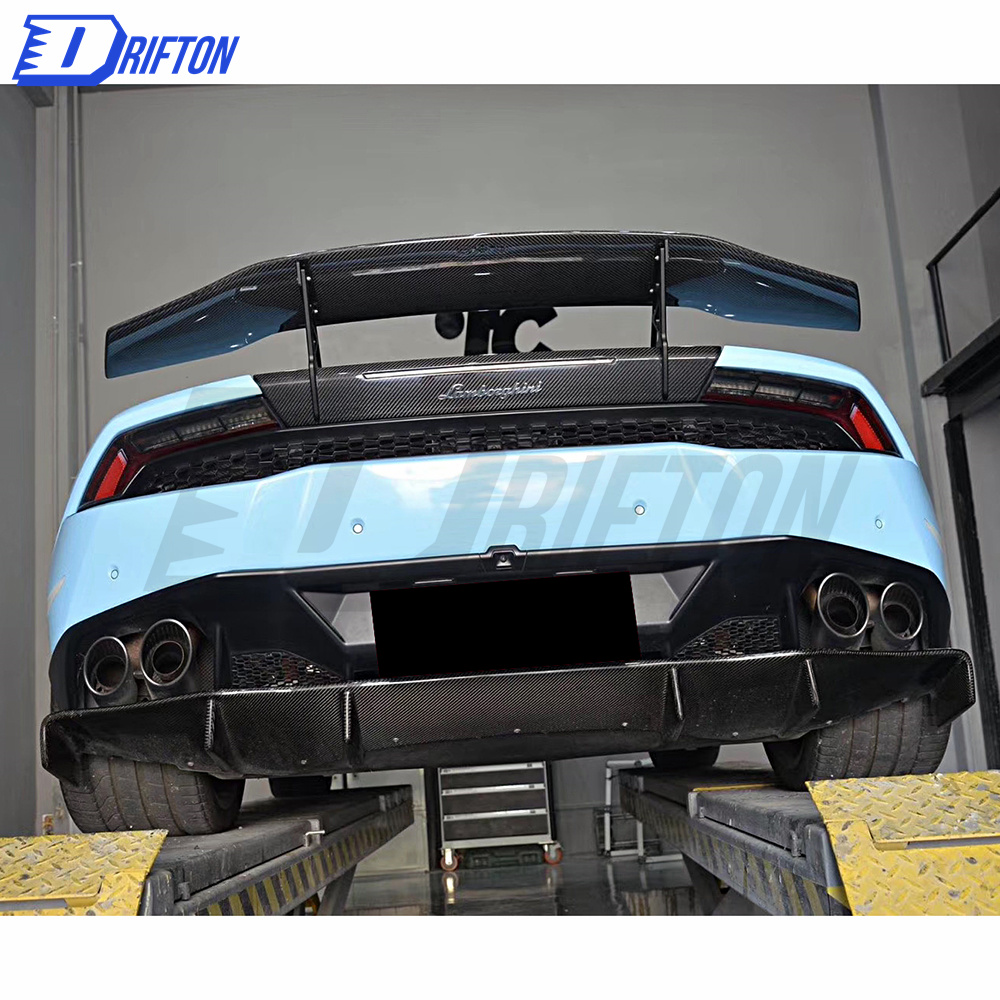 DMC-Style Forged Dry Carbon Fiber Rear Spoiler With Trunk For Lamborghini Huracan LP610-4 2014-2018