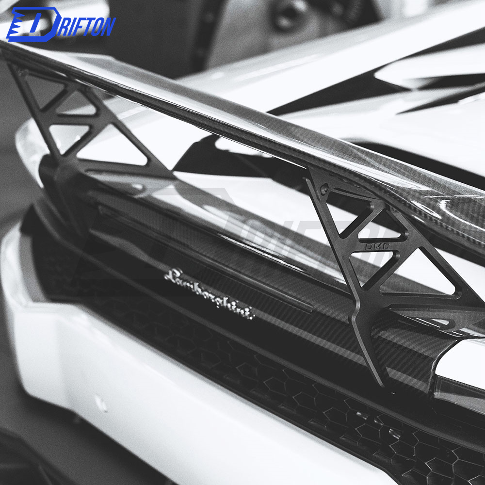 DMC-Style Forged Dry Carbon Fiber Rear Spoiler With Trunk For Lamborghini Huracan LP610-4 2014-2018