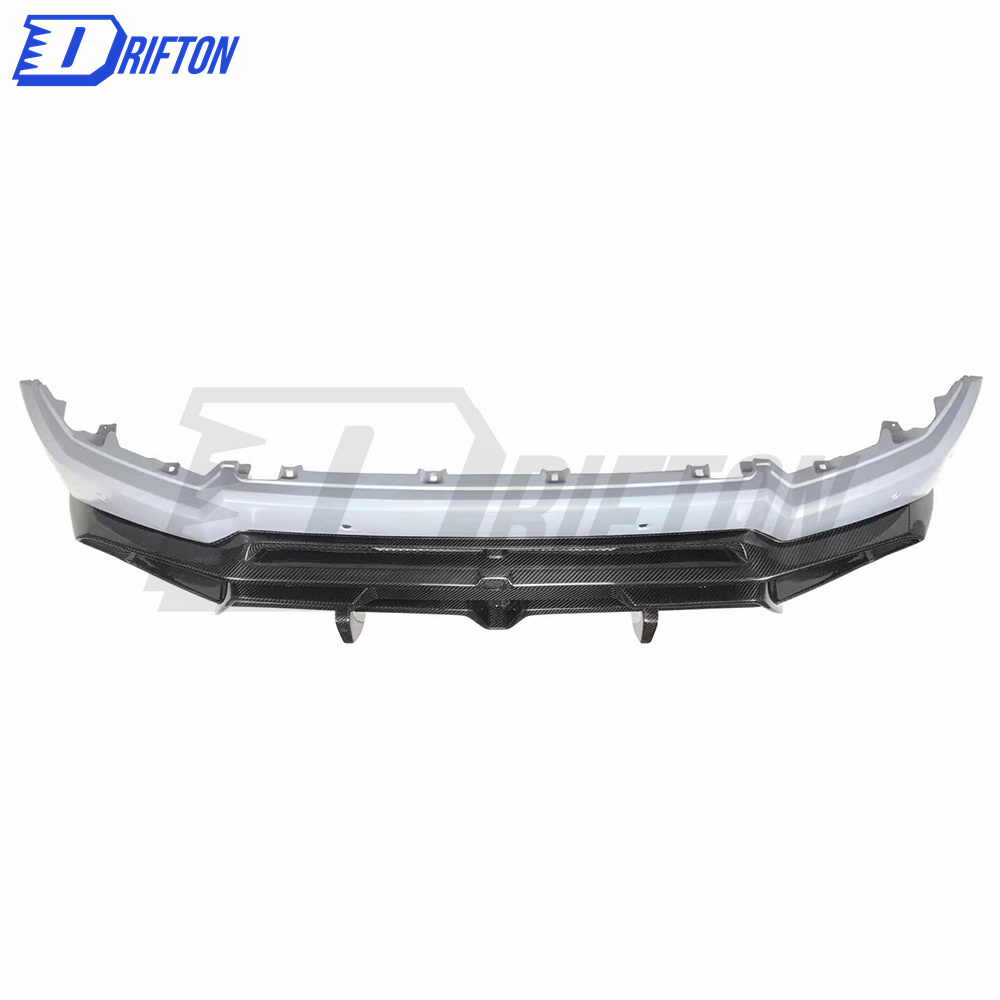 OKing Style Half Dry Carbon Fiber Rear Bumper For Lamborghini Huracan LP610-4 LP580 2014-2018