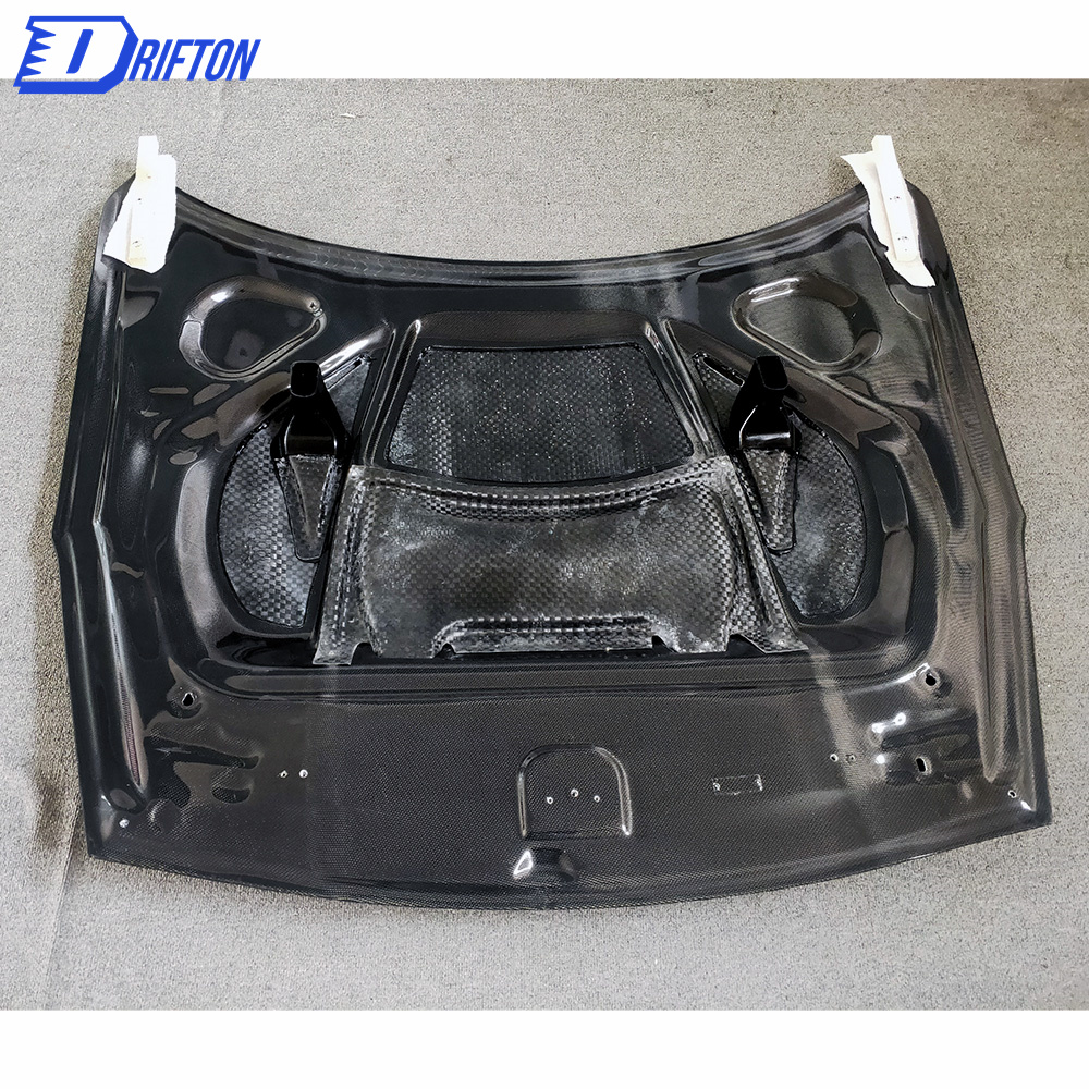 17Ver.Varis-Style Double Side Carbon Fiber Cooling Hood For Nissan R35 GTR 2017-2019