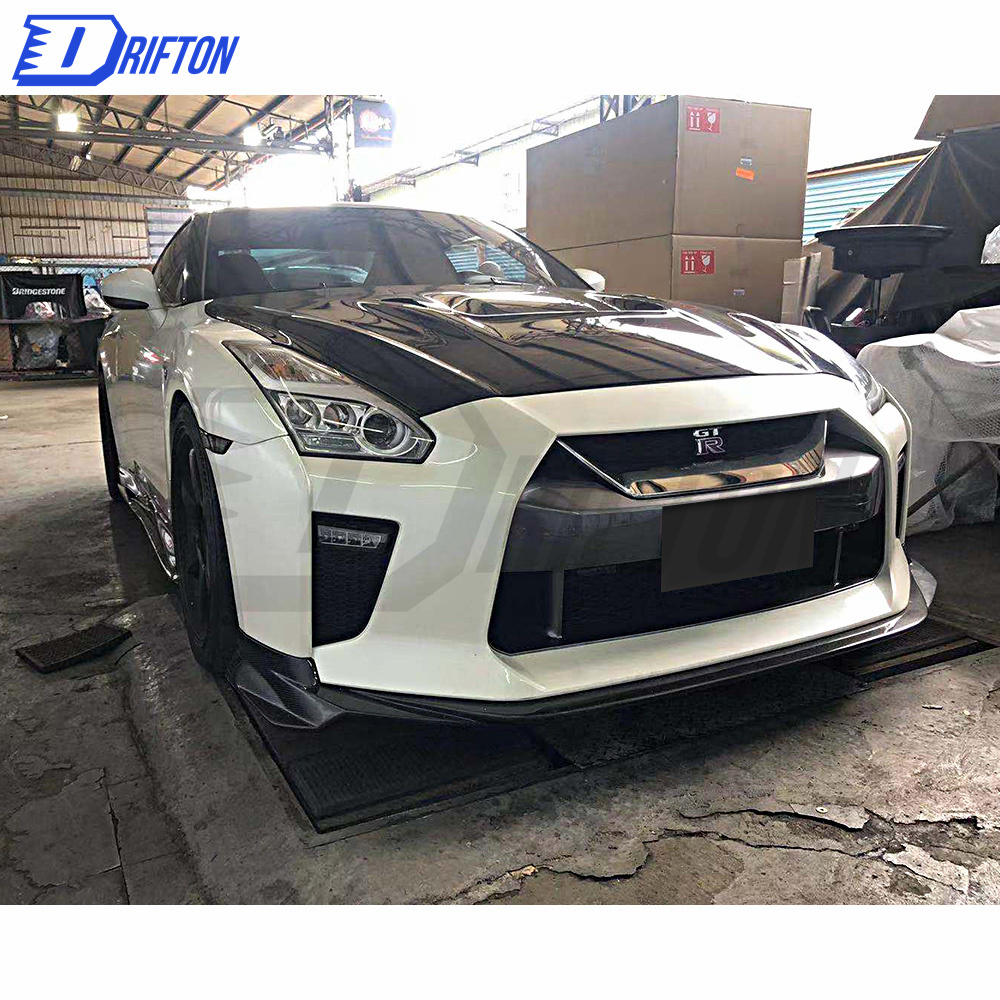 17Ver.Varis-Style Double Side Carbon Fiber Cooling Hood For Nissan R35 GTR 2017-2019