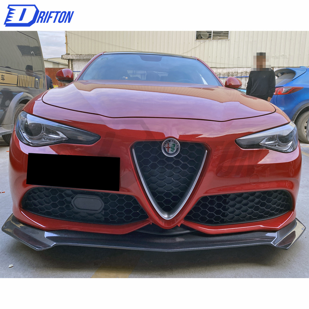 Carbon Fiber Front Lip For Alfa Romeo Giulia Sport Milano 2016-2018
