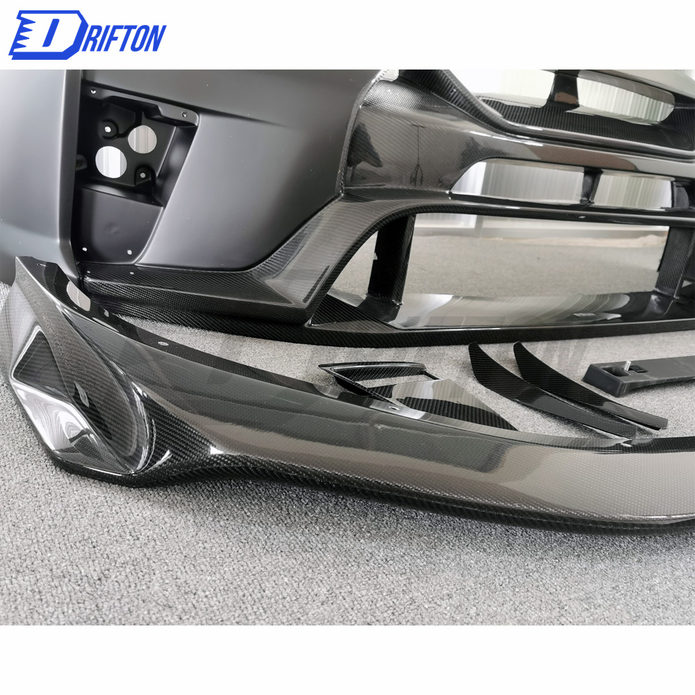 Varis MY19 Style Partial Carbon Fiber Front Bumper For Nissan R35 GTR 2017-2019
