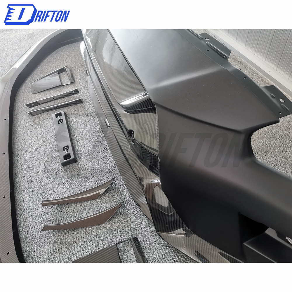 Varis MY19 Style Partial Carbon Fiber Front Bumper For Nissan R35 GTR 2017-2019