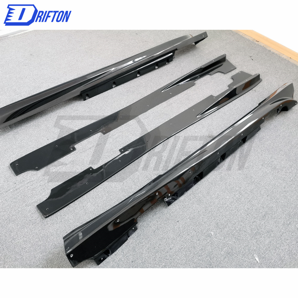 Varis MY19 Style Carbon Fiber Side Skirt With Underboard For Nissan R35 GTR 2017-2019