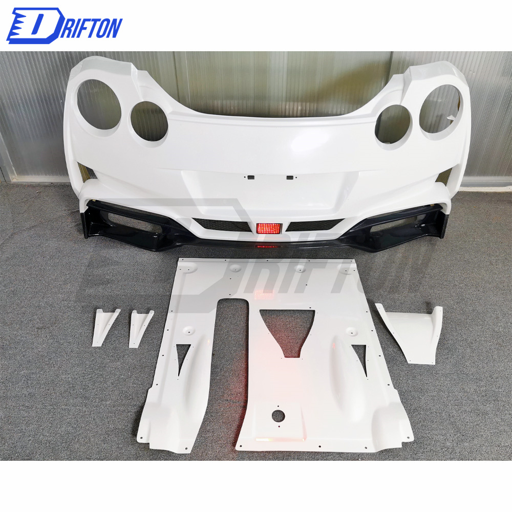 Varis MY19 Style Glass Fiber Rear Bumper With Carbon Fiber Rear Diffuser For Nissan R35 GTR 2017-2019
