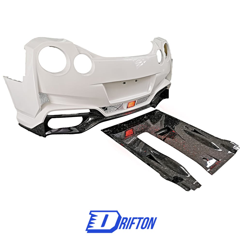 Varis MY19 Style Partial Forged Carbon Fiber Rear Bumper Assembly For Nissan R35 GTR 2017-2019