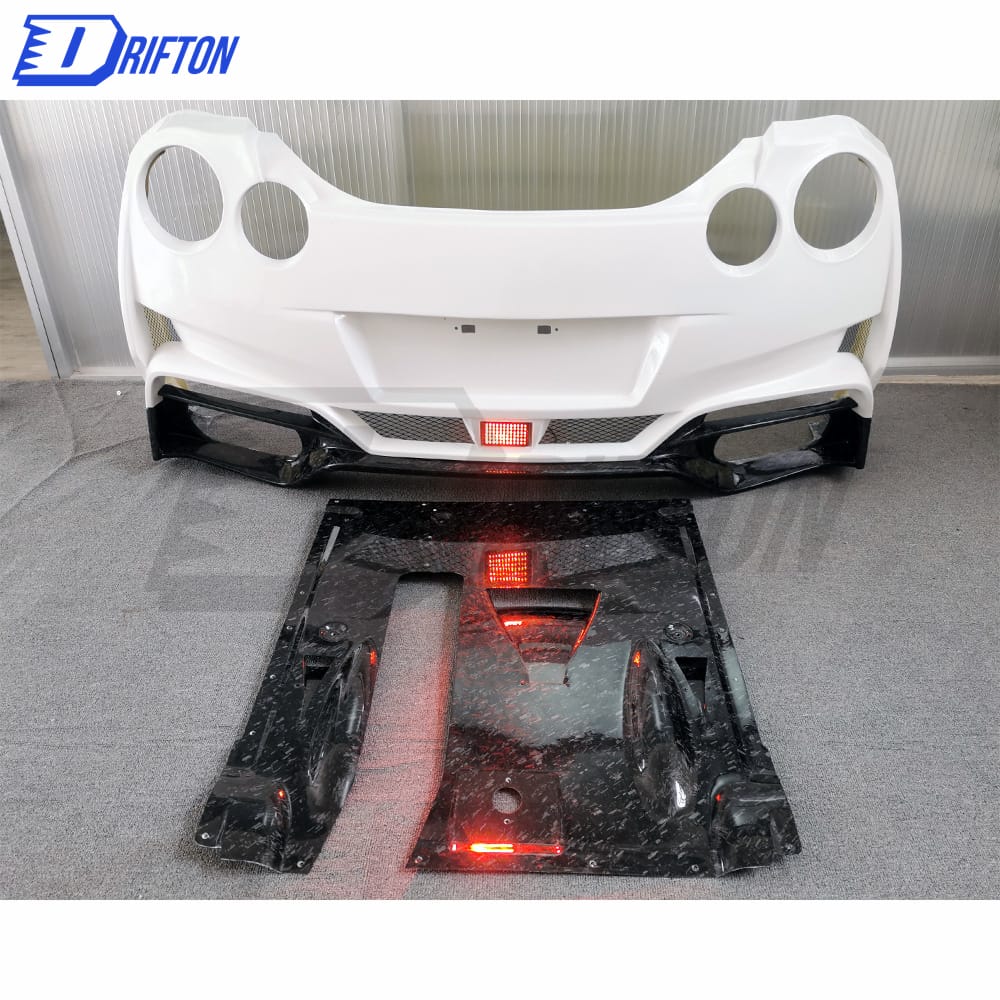 Varis MY19 Style Partial Forged Carbon Fiber Rear Bumper Assembly For Nissan R35 GTR 2017-2019