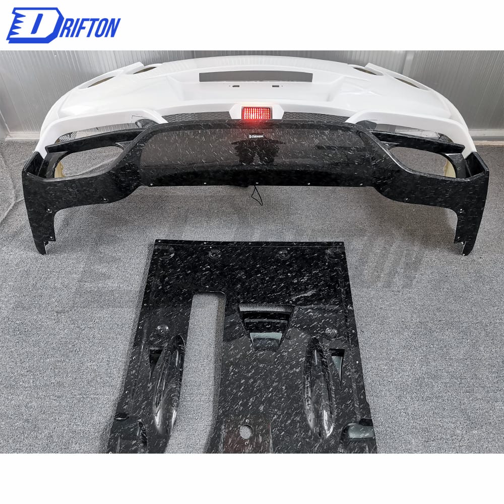 Varis MY19 Style Partial Forged Carbon Fiber Rear Bumper Assembly For Nissan R35 GTR 2017-2019