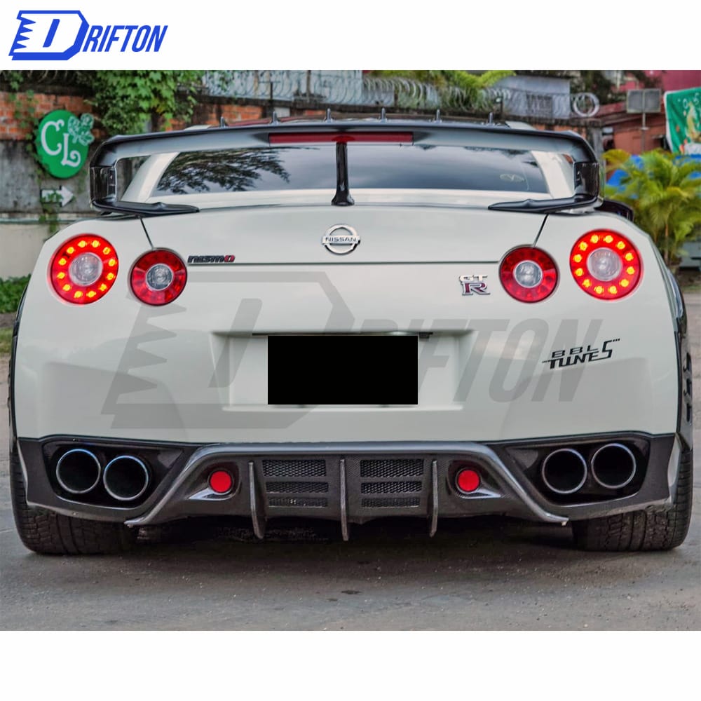 Wald Style Carbon Fiber Rear Diffuser For Nissan R35 GTR 2008-2016