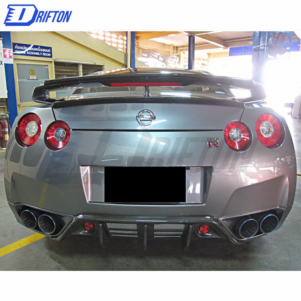 Wald Style Carbon Fiber Rear Diffuser For Nissan R35 GTR 2008-2016