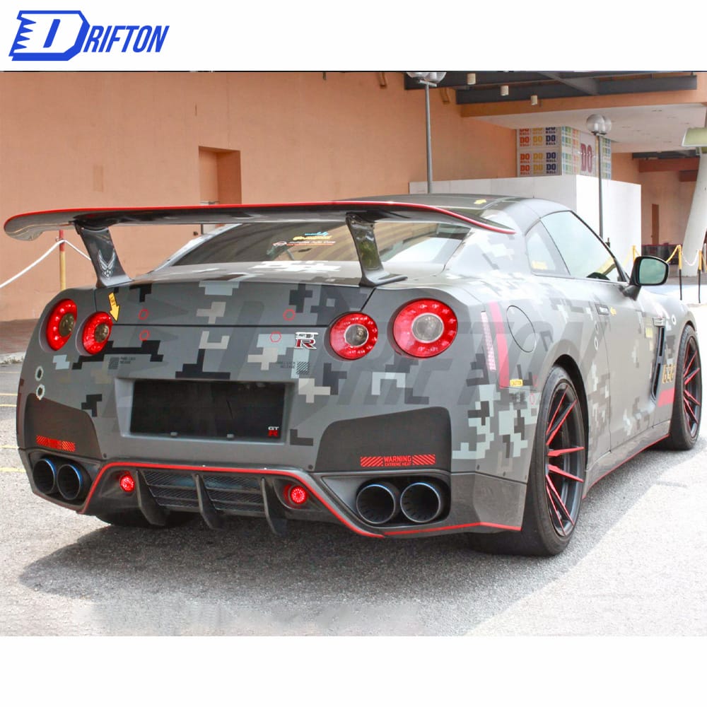 Wald Style Carbon Fiber Rear Diffuser For Nissan R35 GTR 2008-2016