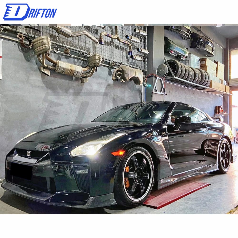 MY17 Style Half Carbon Fiber Front Bumper & Front Lip For Nissan R35 GTR 2008-2016