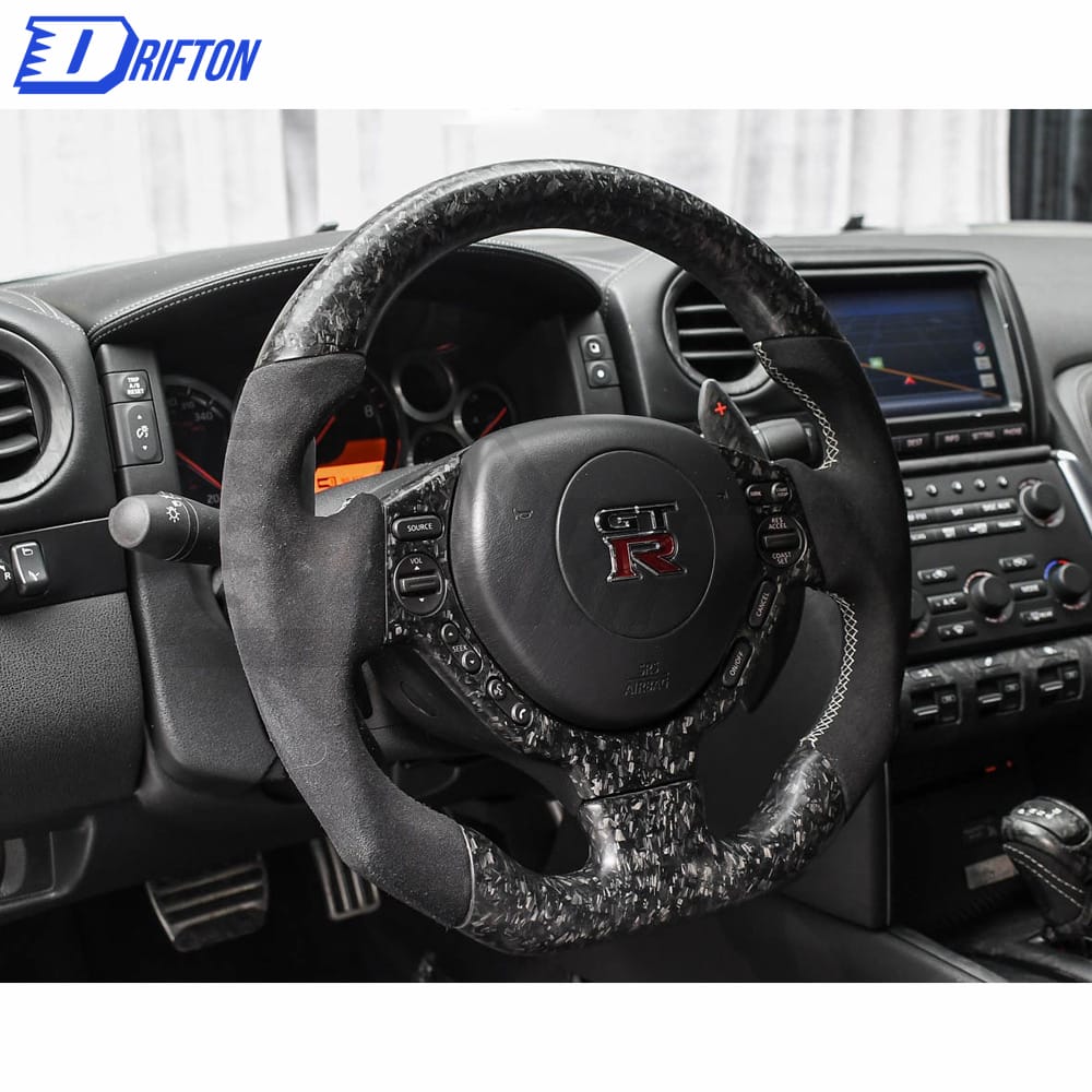 Customzie Forged Carbon Fiber Steering Wheel (Alcantara) For Nissan R35 GTR 2008-2016