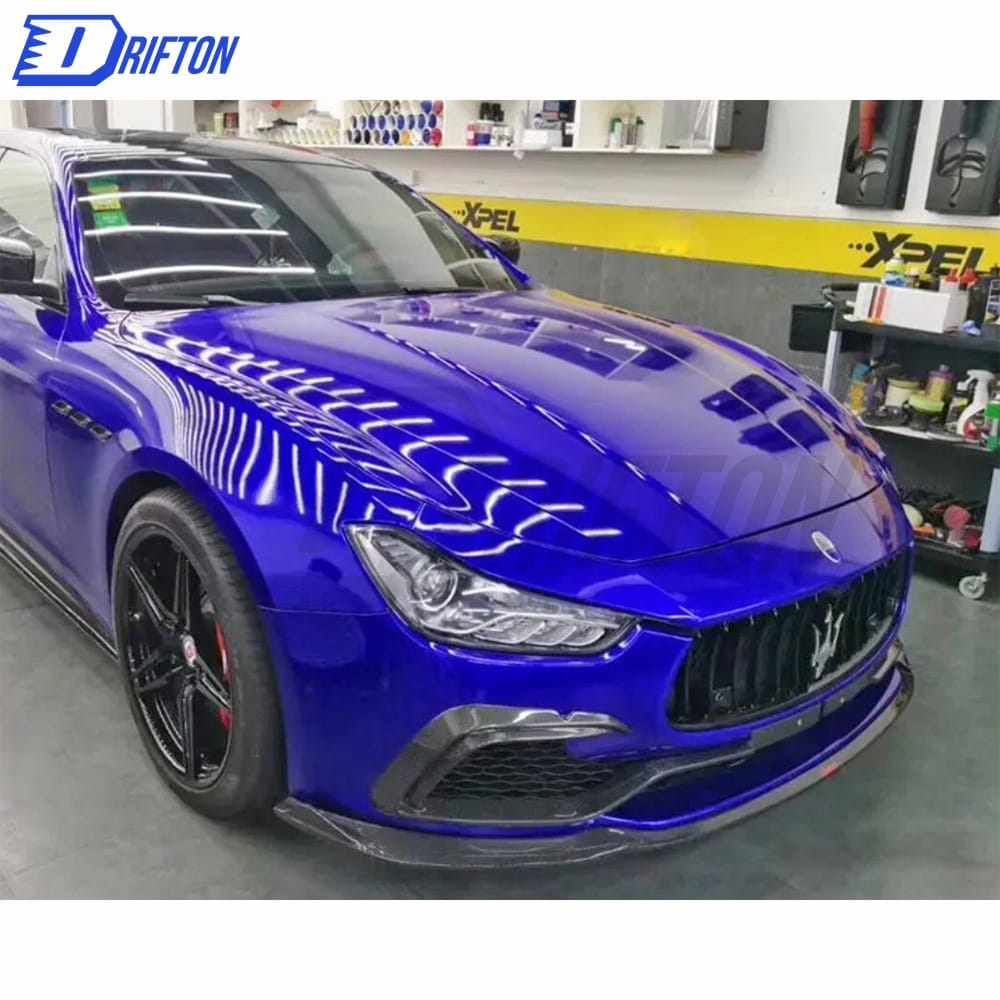 CMST Style Carbon Fiber Front Bumper Insert Trims For Maserati Ghibli 2014-2017