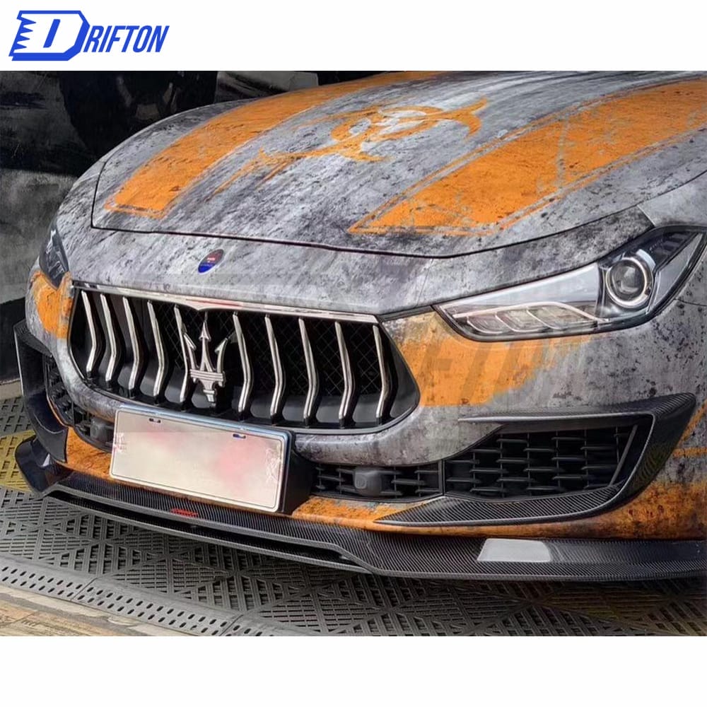 CMST Style Carbon Fiber Front Lip For Maserati Ghibli 2018-2021
