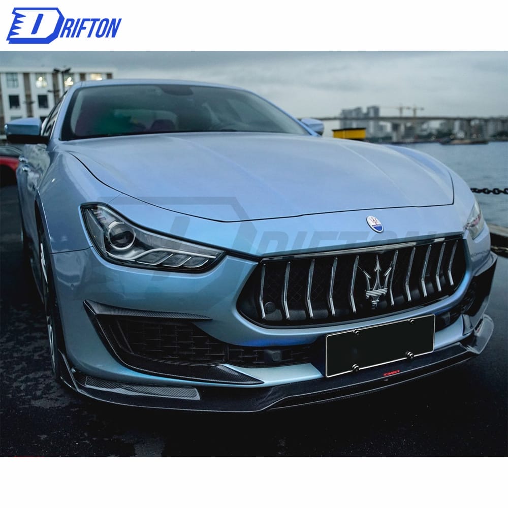 CMST Style Carbon Fiber Front Lip For Maserati Ghibli 2018-2021