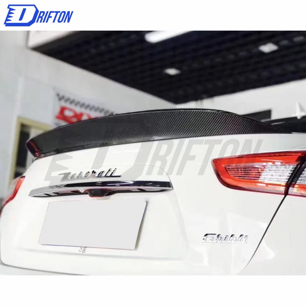 CMST Style Carbon Fiber Rear Trunk Wing Spoiler For Maserati Ghibli 2014-2021