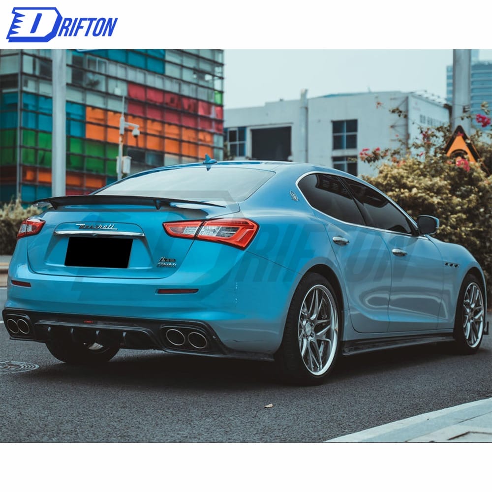 CMST V2 Style Carbon Fiber Rear Trunk Wing Spoiler For Maserati Ghibli 2014-2021