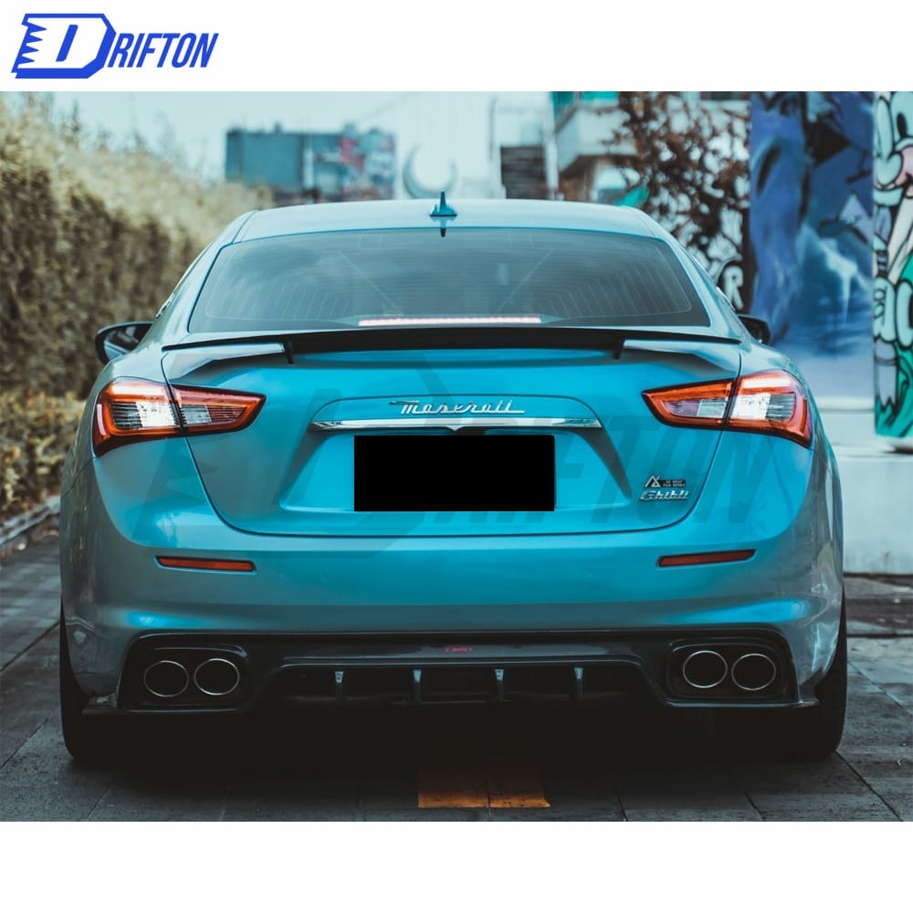 CMST V2 Style Carbon Fiber Rear Trunk Wing Spoiler For Maserati Ghibli 2014-2021