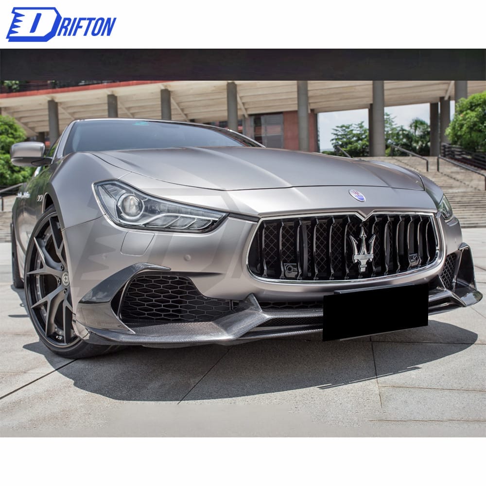 Paktechz Style Carbon Fiber Front Lip For Maserati Ghibli 2014-2017