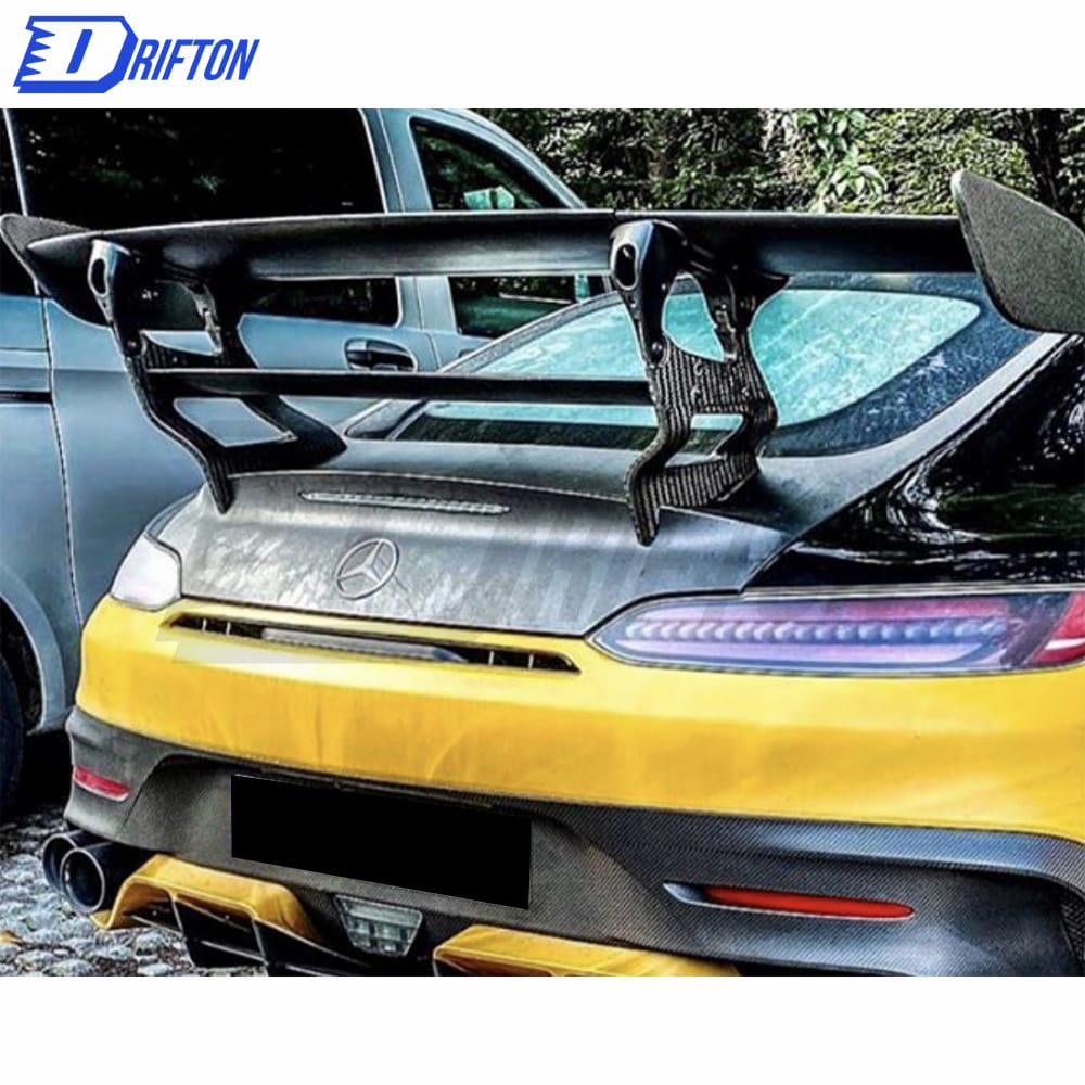 Black Series Style Dry Carbon Fiber Rear Spoiler (with LED) For Mercedes-Benz AMG GT GTS GTC GTR 2015-2019